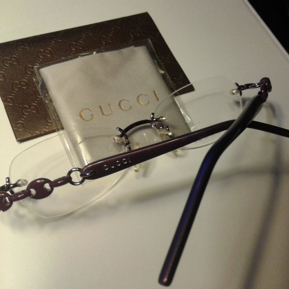 NEW! Gucci Purple Eyeglasses - Picture 4 of 16